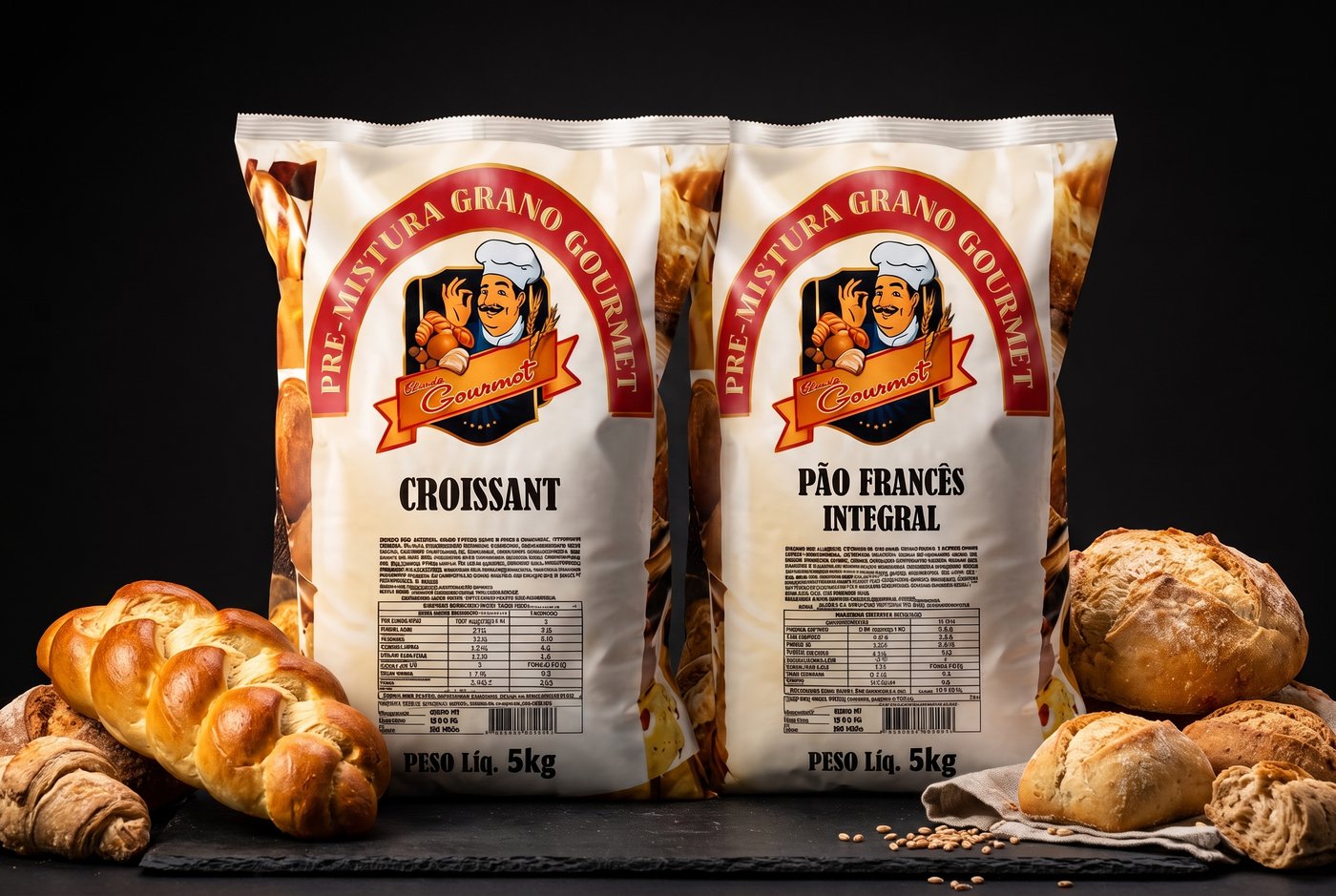 Pré-mistura para pães linha Grano Gourmet